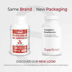 Close-up of potassium bicarbonate capsules