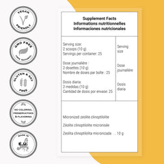 Dissolving zeolite powder in a glass of water