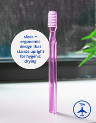 Two pink Supersmile toothbrushes with ergonomic handles (2-pack)