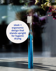 Ergonomically weighted lucite handle close-up