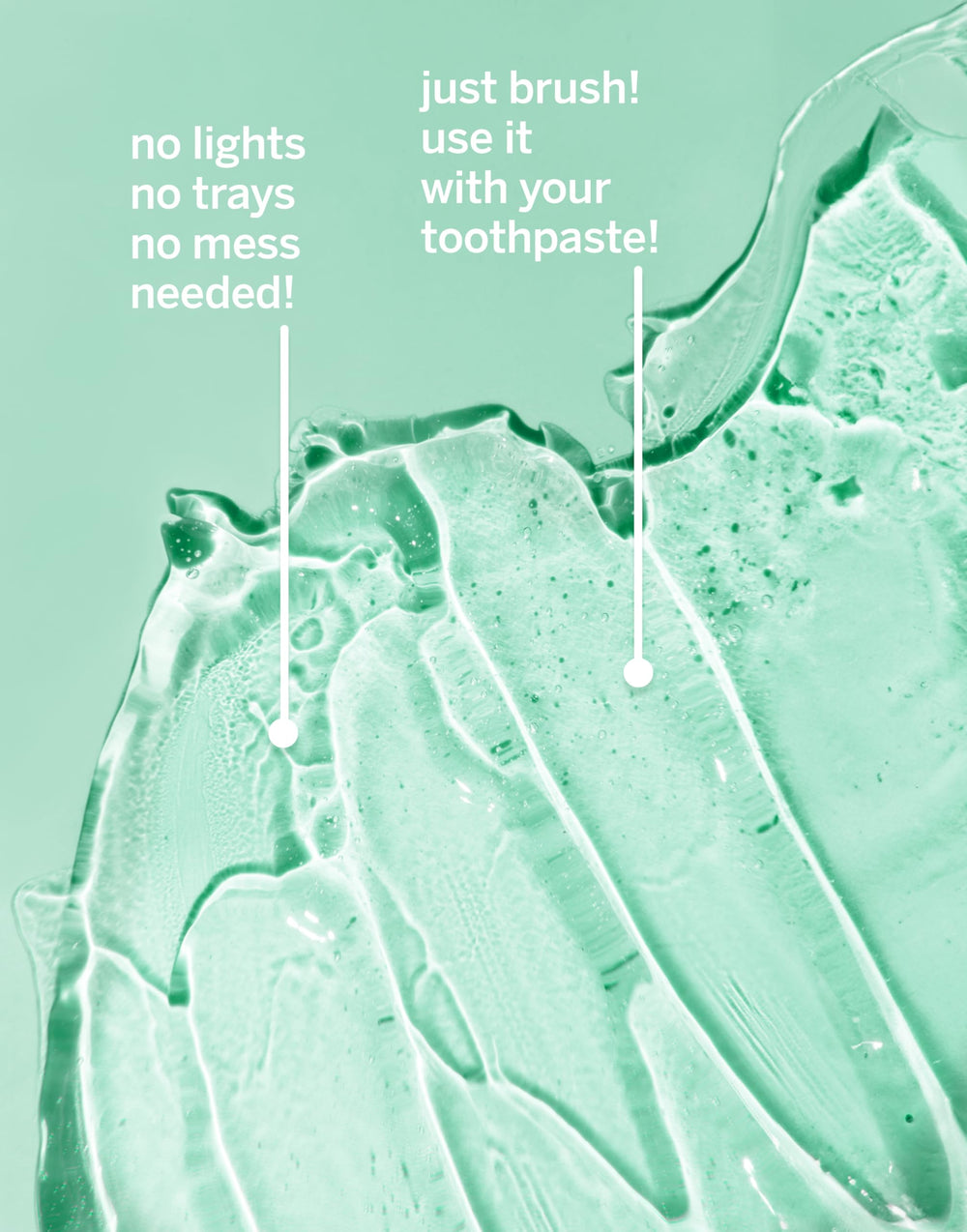 Comparison illustrating 94% less abrasive whitening formula