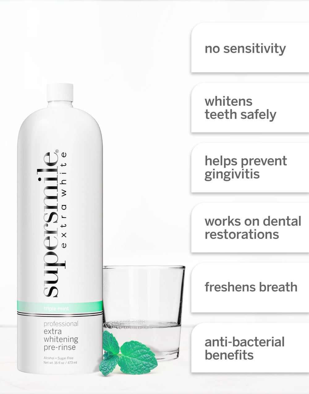Cap of Supersmile Extra Whitening Pre-Rinse bottle
