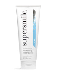 Front packaging of Supersmile Icy Mint Fluoride-Free Whitening Toothpaste