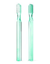 Front view of Supersmile New Generation 45° Long Toothbrush 2-pack in green