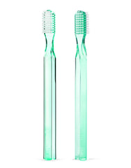 Front view of Supersmile New Generation 45° Long Toothbrush 2-pack in green