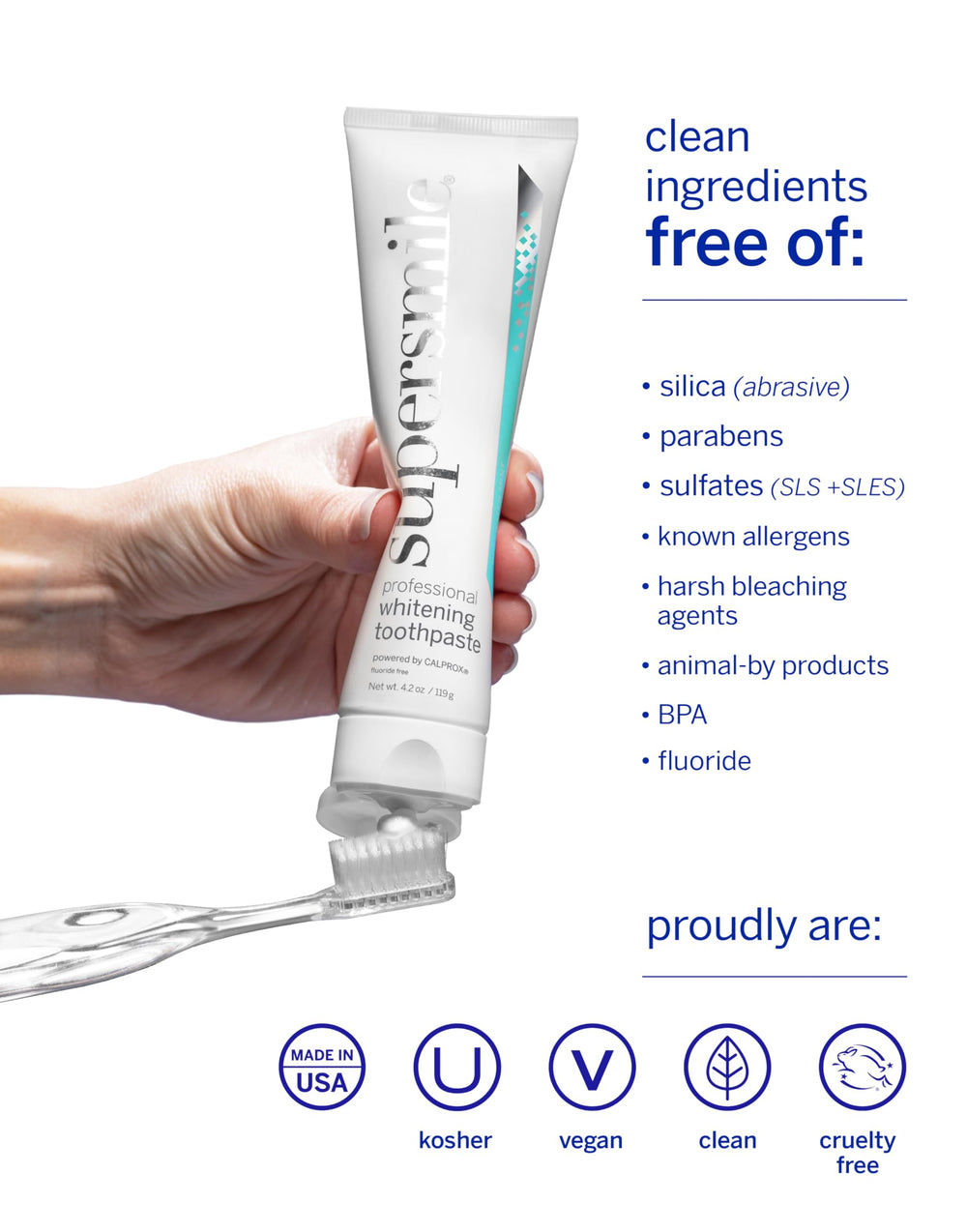 Toothpaste tube on bathroom counter with mint branding