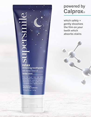 Side view of Supersmile Relax toothpaste 4.2 oz