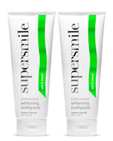 Supersmile Wild Mint Whitening Toothpaste with Fluoride – 8 oz, 2 pack – front view