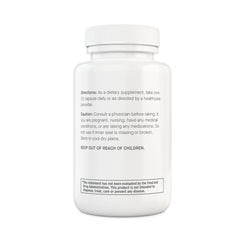 Label and supplement facts panel for 60 capsules