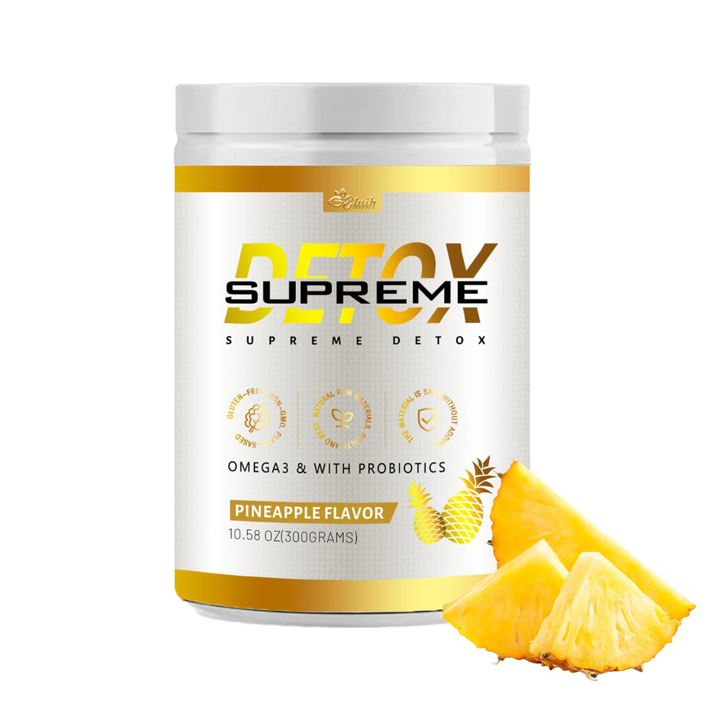 Supreme Detox pineapple-flavored natural fiber powder 300g – front view