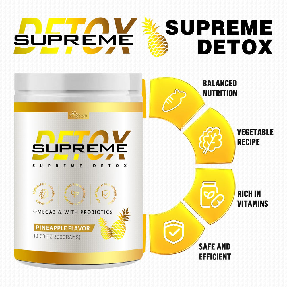 Close-up of Supreme Detox powder texture with scoop