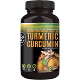 Front label of Supreme Herbals Turmeric Curcumin 500mg bottle