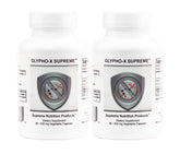 Supreme Nutrition Glypho-X Supreme bottle highlighting herbal blend for daily wellness.