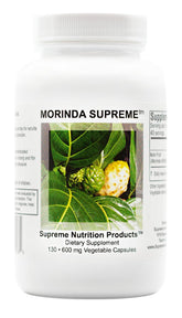 Supreme Nutrition bottle front view showing 130 capsules and clear ingredient list benefit convenience