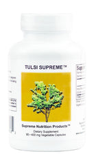 Supreme Nutrition Tulsi Supreme front label showing product clarity and contents