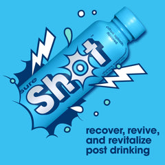 Sure Shot Recovery Drink Citrus Splash shelf life label closeup highlighting quality.