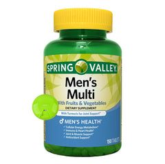 SUREFECT Spring Valley Men's Multivitamin bottle with 150 tablets and organizer