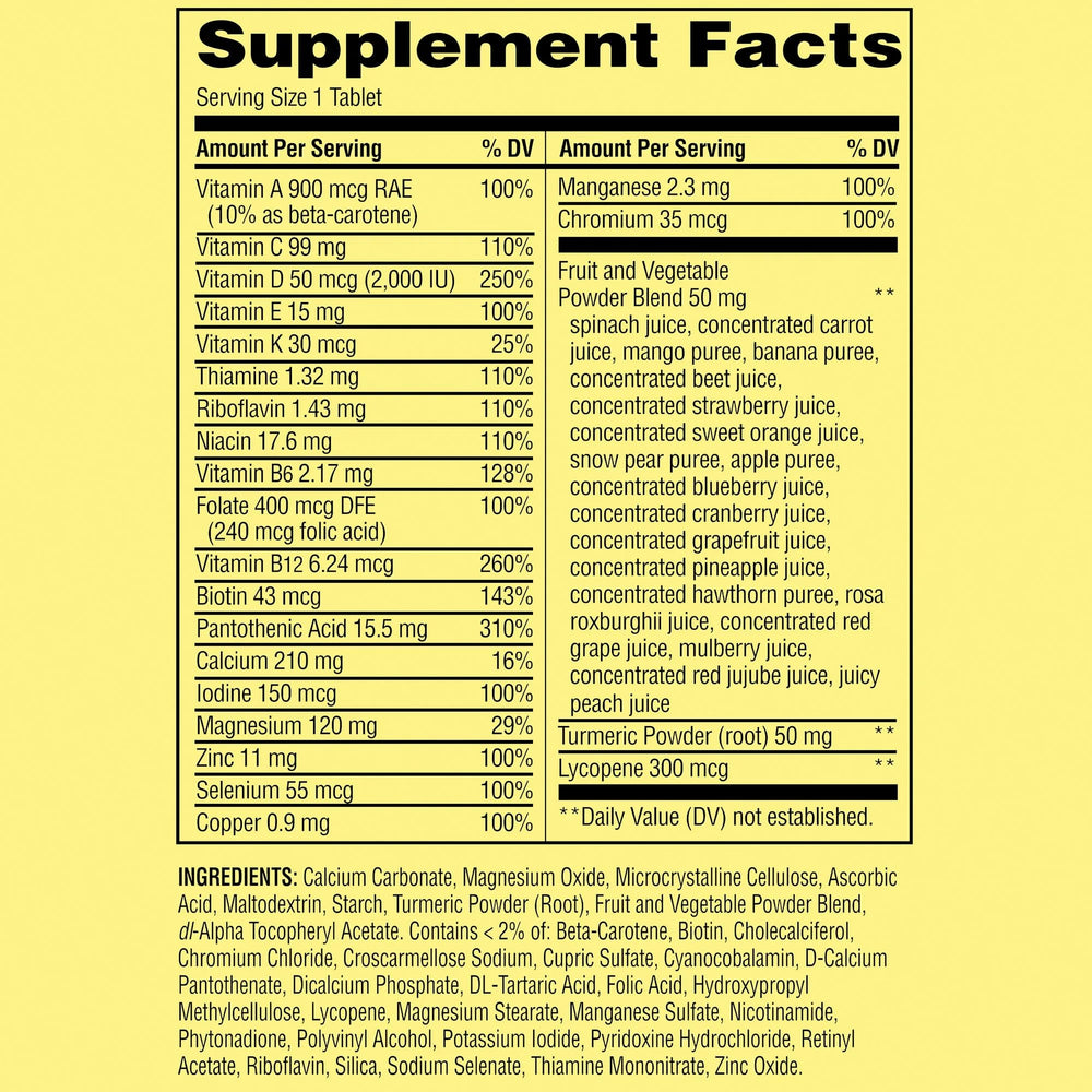 Illustration of fruits and vegetables represented on packaging
