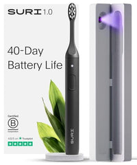 SURI 1.0 black electric toothbrush front view