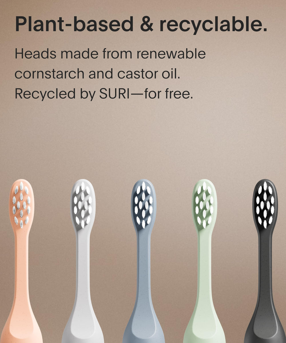Built-in tongue scraper on SURI replacement head