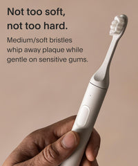 Replacement heads with built-in tongue scraper for SURI Sonic toothbrush