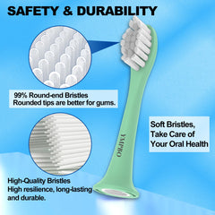 SURI compatible brush heads 10-pack in green, product image 3