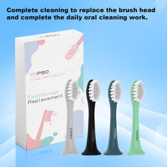 Family-friendly replacement brush heads for SURI Electric Toothbrush, green