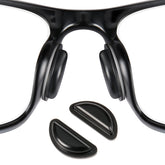 SURMAP Eyeglass Nose Pads - 20 pairs in black with air chamber design