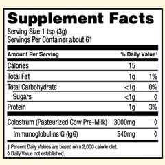 Immunoglobulin-rich colostrum content and packaging