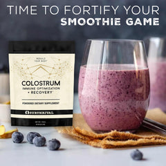 Surthrival Colostrum Powder presented with serving ideas