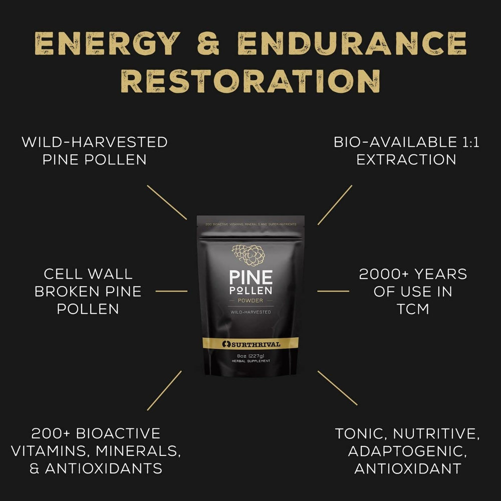 Pine pollen powder close-up