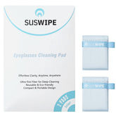 Blue SusWipe microfiber eyeglasses cleaning cloth - front view