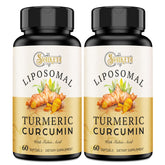 Svaiketa Liposomal Turmeric Curcumin 2000mg with 95% curcuminoids and piperine – two bottles