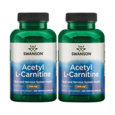 Swanson Acetyl-L-Carnitine 100 Veggie Capsules 2-Pack front view
