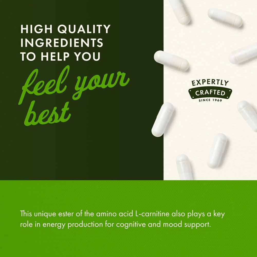 Natural formula ingredients of Acetyl-L-Carnitine supplement