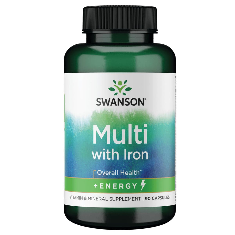 Swanson Active One Multivitamin with Iron bottle – 90 capsules