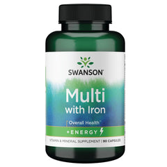 Swanson Active One Multivitamin with Iron bottle – 90 capsules