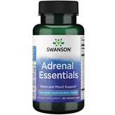 Front view of Swanson Adrenal Essentials 60 Veg Capsules bottle