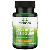 Front view of Swanson Adrenal Glandular 350 mg bottle