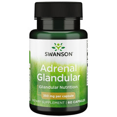 Front view of Swanson Adrenal Glandular 350 mg bottle