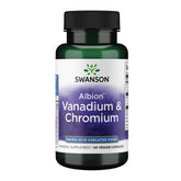 Swanson Albion Chelated Vanadium and Chromium 60 Veg Capsules bottle