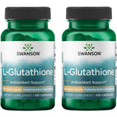 Swanson L-Glutathione 100 mg capsules in two-pack