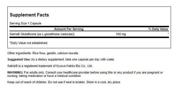 Swanson L-Glutathione 100 mg bottle close-up (2-pack)