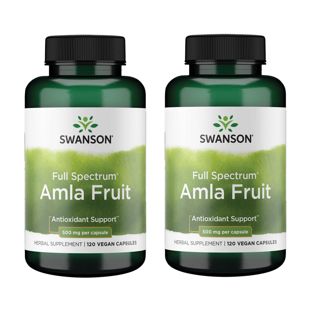 Swanson Amla Full Spectrum bottle label with 120 capsules