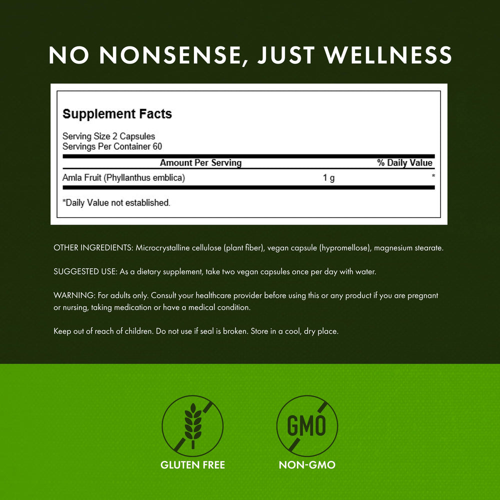 Amla Fruit powder capsules photographed for Swanson supplement