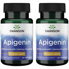 Swanson Apigenin-Bioflavonoid Supplement bottle and 2-pack packaging