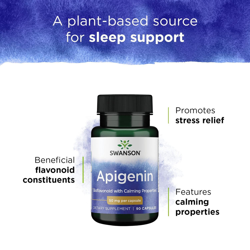 Illustration of sleep and relaxation representing sleep support from Swanson Apigenin