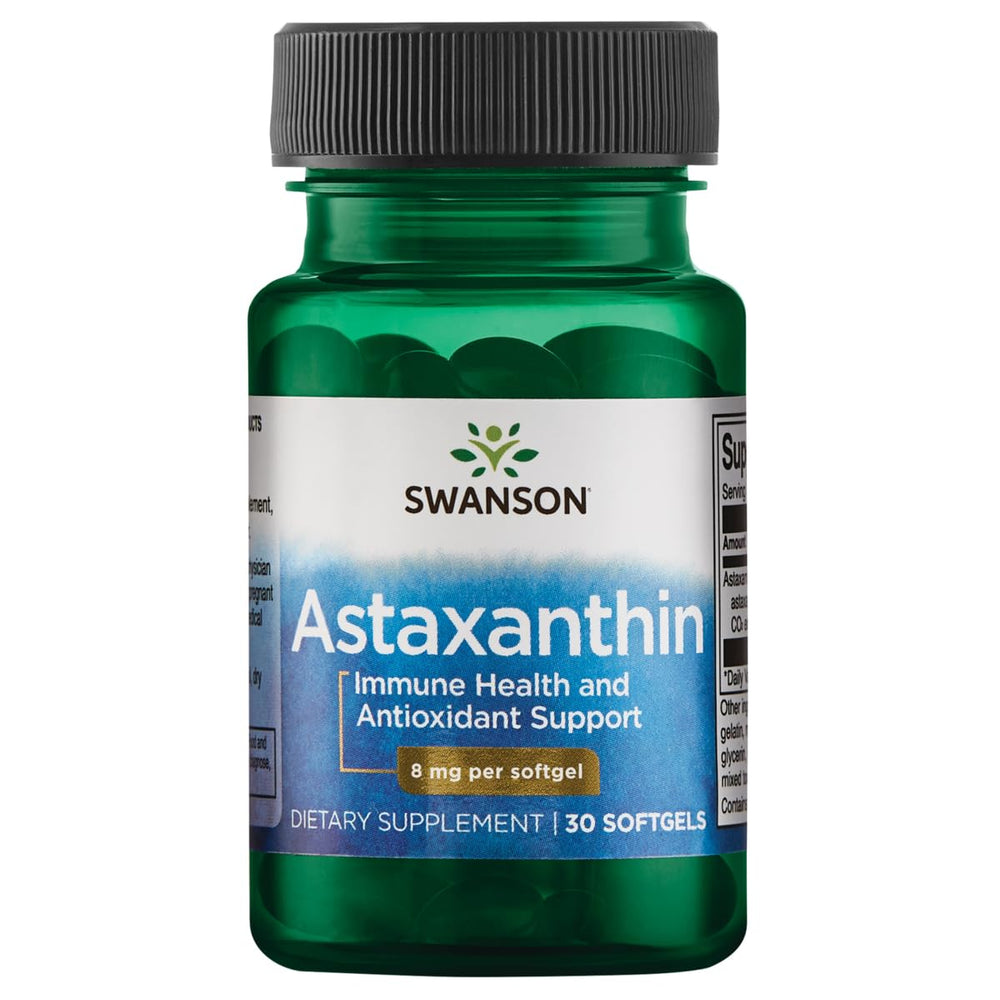 Swanson Astaxanthin 8 mg softgels bottle label