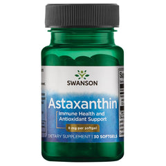 Swanson Astaxanthin 8 mg softgels bottle label