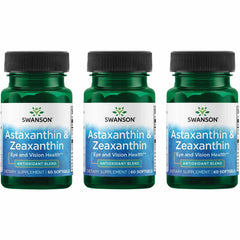 Front view of Swanson Astaxanthin & Zeaxanthin eye health softgels bottle